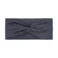 Bandeau sport large gris foncé avec nœud pour yoga et course à pied - Gris anthracite foncé