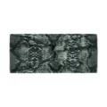 Bandeau de yoga large pour le sport avec avant torsadé et motif peau de serpent gris - Green Grey Snake Print
