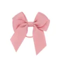Vista SKU professionale di un elastico per capelli con fiocco in gros-grain rosa doppio - Rosa Chiaro (161)