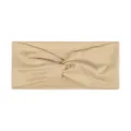Bandeau de yoga large torsadé en tissu élastique doux beige clair pour le sport et fitness - Brun Nude