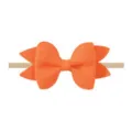 Diadema con lazo naranja brillante y banda fina de nailon para bebés y niños - Lazo de 8.5cm / Naranja