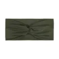 Bandeau de sport torsadé vert olive foncé respirant pour le yoga, la course et le fitness - Vert Foncé