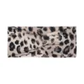 Bandeau élastique léopard élégant avec détail torsadé pour le sport et le fitness yoga - Light Black White Leopard