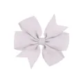 Light grey grosgrain ribbon swallowtail bow hair clip for kids girls hair accessories - Light Gray (22)