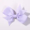 Cute lavender grosgrain ribbon bow hair clip for baby girls and toddler hair accessories - Lavender (420)