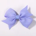 Small lavender grosgrain ribbon butterfly bow hair clip for babies and young children - Light Purple(447)