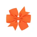 Bright orange grosgrain ribbon swallowtail bow hair clip for kids accessories. - Bright Orange (31)
