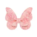 Sparkling pink glitter butterfly hair clip for infants and girls, infant hair accessory - Pale Pink (5)