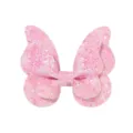Elegant pink glitter butterfly hair clip with double-layer wings for babies and girls - Baby Pink (7)