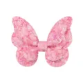 Elegante pinza para el pelo con forma de mariposa rosa con purpurina y encaje delicado - Encaje Rosa (8)