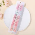 Set di 10 graziose mollette per capelli a fiocco rosa per bambine con vari motivi - Stile 10L (10 Pezzi)