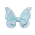 Pinza para el pelo de mariposa azul claro con purpurina y encaje elegante para niñas pequeñas - Azul de Ensueño (10)