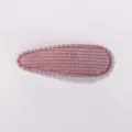 Eleganter kinder-BB-Haarclip aus strukturiertem Stoff in Altrosa mit Tropfenform. - Altrosa Strick Wellenkante Stil (13)
