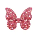 Pinza para el pelo de mariposa rosa brillante con cristales brillantes - Estilo Diamantes de Imitación Brillantina Rosa (16)
