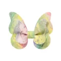 Pinza para el pelo de mariposa arcoíris con encaje y purpurina para bebés y niñas - Estilo Encaje Arcoíris Brillantina (18)