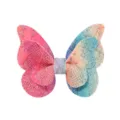 Pinza para el pelo de mariposa con encaje brillante degradado rosa y azul para niños - Estilo Malla de Color Asimétrica (19)