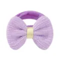 Chouchou à nœud papillon en velours côtelé violet pour coiffure de petites filles - Nœud Violet