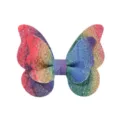 Pinza para el pelo de mariposa con encaje de arco iris para bebés - Estilo Encaje Arcoíris Vibrante (20)