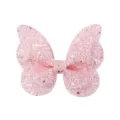 Pinza de pelo de mariposa rosa con purpurina y lentejuelas para peinados infantiles - Rosa (23)