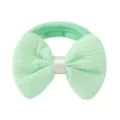 Élastique à cheveux en tricot vert menthe avec nœud pour bébé fille et bandeau doux - Nœud Vert