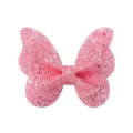 Pinza para el pelo con lazo de mariposa rosa brillante para bebés y niñas pequeñas - Rosa Brillante (30)