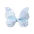 Pinza de pelo mariposa azul claro con purpurina brillante para bebés y niñas pequeñas - Azul Claro (31)