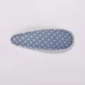 Blaue gepunktete Stoff-Haarspange für Kinder-Haarschmuck-Accessoires in Farbe Blau - Graublau Punktiert Wellenkante Stil (19)