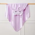 Asciugamano con cappuccio neonato viola design elefante carino morbido mantello neonato - Stile Elefante