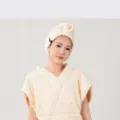 Thickened fleece hair drying cap soft absorbent quick drying shower towel wrap cream color variant - 30x80cm / White