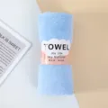 Soft coral velvet face towel, highly absorbent quick dry towel for daily use, comfortable home bath. - 35*75cm / Blue (Belly Band Style)