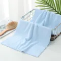 Soft blue coral fleece face towel thickened absorbent quick-drying wash cloth for daily use - 35*75cm / Blue (Excl. Belly Band)