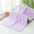Soft purple coral fleece facial towel, thick absorbent quick-dry bath face towel for daily home use. - 35*75cm / Purple (Excl. Belly Band)