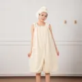 Wearable bath towel dress for women, soft absorbent quick-drying bathrobes with dry hair cap. - One Size / Off White