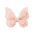 Pinza de pelo de mariposa con purpurina degradado rosa y naranja con estrellas - Degradado Rosa y Naranja (46)