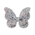 Pinza de pelo mariposa con purpurina plateada y estrellas de colores para niñas pequeñas - Estilo Estrellas Brillo Plateado (55)
