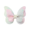 Pinza de pelo mariposa con purpurina degradada para niños en rosa y azul pastel - Estilo Lentejuelas Degradado Rosa Azul Blanco (33)
