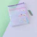 A4 mesh document bag cute rabbit cartoon zipper file folder stationery storage pouch organizer - 34.5x25.5cm / Radish Rabbit (Random Color)