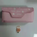 Cute Pink Canvas Pencil Case Large Capacity Cartoon Stationery Pouch for Kids School Supplies - 1841 Pink
