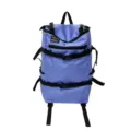 Grote paarse outdoor wandelrugzak met meerdere verstelbare zwarte riemen en gespen - Blauw