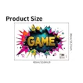 Detailed view of 60x40cm dimensions for the vibrant game themed 3D wall sticker - SPL-S25048 / 40x60cm