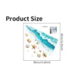 Adesivo per WC impermeabile con onde marine stella marina e conchiglia 30x30cm - 海洋图案(SPL-WC25028) / 30x30cm