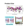 Détail du film statique de fenêtre fleurs violettes 52,5x28cm avec design double face - Floral Violet (SPZ-A25113) / 52.5x28cm