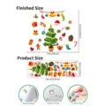 Ensemble complet stickers baignoire sapin de Noël avec dimensions et détails étanches - 90x30cm / Multicolore (SPZ-B24013)