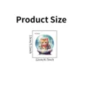 Product dimensions for Christmas snow globe kitten waterproof vinyl wall sticker - Flat Snowball Cat Style (SPZ-KG24038) / 13x12cm