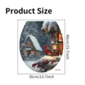 Detailed Christmas cardinal snow house toilet sticker design with 35x40cm size dimensions - 35x40cm / Snow House Pattern (WC24186)
