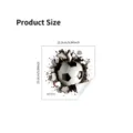 Sticker mural de football 3D pour salle de bain toilette 25x25cm déco autocollante - Flat Wall Sticker (SZ-W270791) / 25x25cm / Football Noir et Blanc