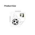 Maße von 25 cm Fußball im Netz wasserfester Toilettenaufkleber mit Anwendungsansicht - 3D Fußballtor Stil (SZ-W270392) / 25x25cm