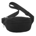 Detailansicht einer minimalistischen schwarzen Sport-Gürteltasche für Freizeitaktivitäten - Schwarz