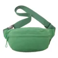 Minimalistische leuchtend grüne Gürteltasche aus Nylon mit verstellbarem Gurt für Sport - Türkisgrün