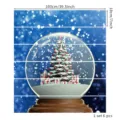 Pegatinas 3D para escaleras con bola de nieve navideña, set de 6 piezas de 100x18cm cada una - Bola de Cristal de Nieve y Cajas de Regalo (SP-T040) / Juego de 6 Piezas (18x100cm)
